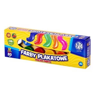 Farby Plakatowe 12 Kol 20Ml Astra - Farby i media malarskie - miniaturka - grafika 1