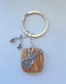 Breloki - Brelok Muzyczny Gitara Słuchawki Heban Muzyka - miniaturka - grafika 1