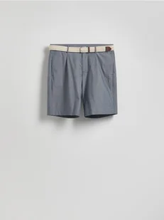 Reserved - Szorty chino z paskiem - granatowy - Spodenki męskie - miniaturka - grafika 1