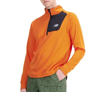 Bluza New Balance MT23252CEN - pomarańczowa - Bluzy sportowe męskie - miniaturka - grafika 1