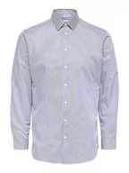 Koszule męskie - Selected Homme Męska koszula Slhslimethan Ls Classic B Noos, ciemnogranatowa/w paski, XL, Ciemnogranatowy/paski: w paski, XL - miniaturka - grafika 1