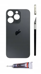OEM Panel tylny czarny do iPhone 14 Pro Big Hole szkło tylne klapka baterii - Części serwisowe do telefonów - miniaturka - grafika 1