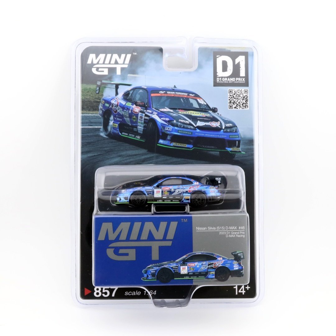 MINI GT Nissan Silvia S15 D-MAX #46 D1 Grand Prix International Drift Championship