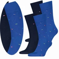 Skarpetki męskie - Tommy Hilfiger Skarpety Męskie 39-42 Niebieski I Granat - miniaturka - grafika 1