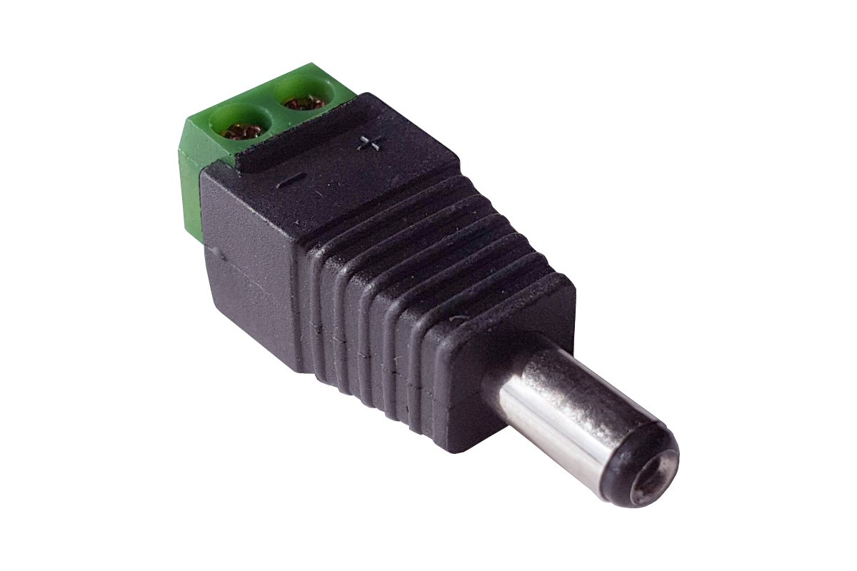 Adapter Wantec 5,5 mm wtyk drony do zaciskw rubowych