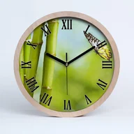 Zegary - Zegar drewniany rzymski bambus i motyl fi 30 cm, Tulup - miniaturka - grafika 1
