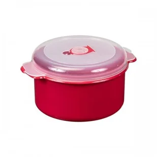 Plast Team POLAND SP. Z O.O. Pojemnik Do Mikrofalówki 2l 3108 Okrągły Czerwony TEA000401 - Pojemniki kuchenne - miniaturka - grafika 2