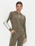 Bluzy damskie - Guess Bluza Elea V4YQ02 KCDN0 Khaki Relaxed Fit - miniaturka - grafika 1