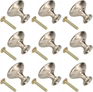 Meble modułowe i akcesoria - GAŁKA MEBLOWA SREBRNA UCHWYT SZAFKI GRZYBEK 10SZT - miniaturka - grafika 1