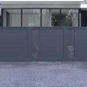 Bramy garażowe - CASANOOV BRAMA przesuwna 6m ARLBERG H.140 aluminium szare - miniaturka - grafika 1