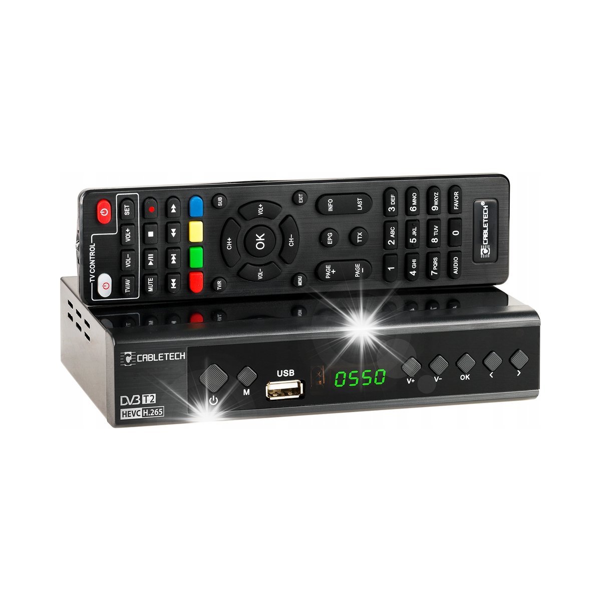 Cabletech Dekoder DVB-T2 H.265 HEVC Tuner Telewizji Cyfrowej Naziemnej