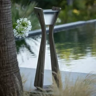 Lampy ogrodowe - LES JARDINS Lampa solarna LED Osmoz z Duratek, szara - miniaturka - grafika 1