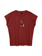 Koszulki i topy damskie - Vero Moda Koszulka w kolorze bordowym - miniaturka - grafika 1