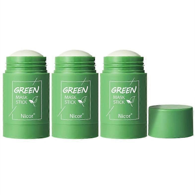 1/2/3 szt. Zielona herbata w sztyfcie do usuwania zaskórników, głęboko oczyszczająca, rozprowadzająca glinka, nawilżająca, regulująca wydzielanie s...