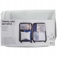 Akcesoria podróżnicze - Organizer Opakowania Podróżne do walizki torby na wczasy zestaw 4 szt Szare - miniaturka - grafika 1