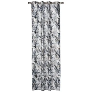 Zasłona Samui Liście szaro-srebrna 140 x 260 cm - Zasłony - miniaturka - grafika 1