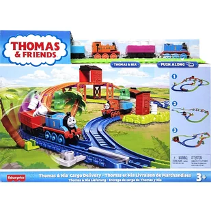Fisher-Price Tomek i Przyjaciele Zestaw Załadunek Towarów z kolejkami Tomek i Nia GLL14 - Pociągi dla dzieci - miniaturka - grafika 1