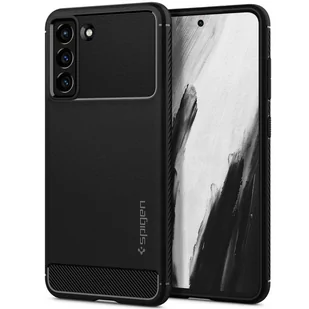 Etui do Samsung Galaxy S21 FE futerał Spigen Rugged Armor Matte Black + Szkło - Etui i futerały do telefonów - miniaturka - grafika 2