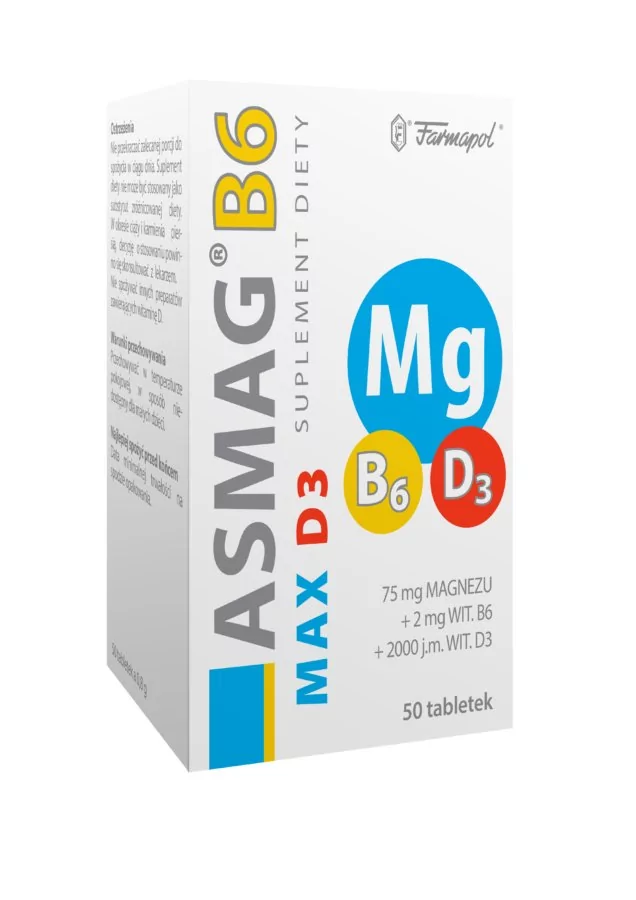 Farmapol Asmag B6 MAX D3 x 50 tabl