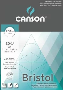 Canson Blok Bristol A4 250g 20 ark C200457120 - Podobrazia, bloki, papiery - miniaturka - grafika 1