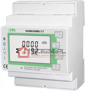 WSKAŹNIK ENERGII SDM 630MB CT 1/3-fazowy do przekładników 1/5A CT RS485 - Liczniki energii elektrycznej - miniaturka - grafika 1