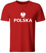 Koszulki sportowe męskie - Koszulka męska Kibica Reprezentacji Polski, Czerwona, rozmiar XXL - miniaturka - grafika 1