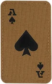 Odzież taktyczna i umundurowanie - Naszywka M-Tac Ace Of Spades Laser Cut - Coyote/Black (51109502) - miniaturka - grafika 1