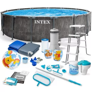 Basen stelażowy do ogrodu Intex Geywood Prism Frame 457 x 122 cm zestaw 21w1 - Baseny ogrodowe - miniaturka - grafika 1