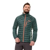 Kurtki męskie - Męska kurtka hybrydowa Jack Wolfskin ROUTEBURN PRO INS JKT M black olive - S - miniaturka - grafika 1