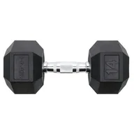 Hantle i ciężarki - HEX PRO BLACK 14 KG HANTLA HMS - miniaturka - grafika 1