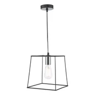 Lampy sufitowe - Lampa wisząca Tower 1 Light Single Pendant Matt Black Polished Chrome - miniaturka - grafika 1