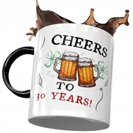 Kubki - Kubek Czarny na Urodziny 30 30ste 30-ste Prezent z Nadrukiem ze Zdjęciem + Opakowanie na prezent (wzór 04) - miniaturka - grafika 1