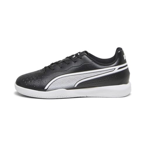 PUMA Unisex King Match It Jr buty piłkarskie dla dzieci, Puma Black PUMA White Cool Dark Grey, 34.5 EU