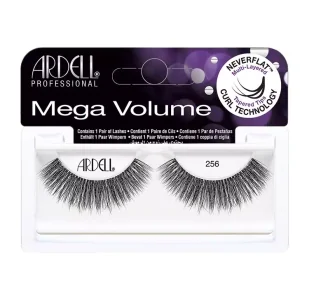 Ardell Mega Volume 256 Black Sztuczne rzęsy na pasku 1 para 74764722614 - Sztuczne rzęsy i akcesoria - miniaturka - grafika 1