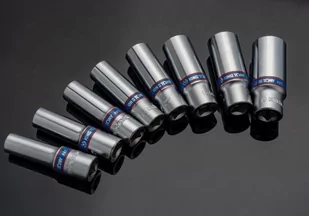 ZESTAW NASADEK 3/8" 8cz. DŁUGIE 6-kąt 10 - 19mm, ZESTAW NA SZYNIE King Tony - Klucze i nasadki - miniaturka - grafika 2