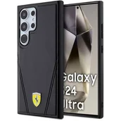 Etui i futerały do telefonów - Ferrari FEHMS24LP3BAK S24 Ultra S928 czarny/black hardcase Hot Stamp V Lines MagSafe - miniaturka - grafika 1