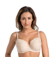 Biustonosze - Biustonosz usztywniany z koronką Marte beżowy, Teyli - miniaturka - grafika 1