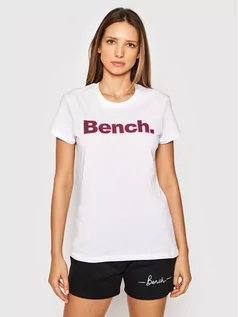 Koszulki i topy damskie - Bench T-Shirt Leora 117360 Biały Regular Fit - grafika 1