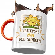 Kubki - Kubek Pomarańczowy Dla Syna Synusia na Prezent z Nadrukiem ze Zdjęciem+ Opakowanie na prezent (wzór 01) - miniaturka - grafika 1