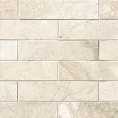 Inne materiały budowlane - Płytka marmurowa cegiełka Coffee White Brick 10x30,5 Queen Beige - miniaturka - grafika 1
