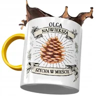 Kubki - Kubek Żółty Dla Olgi Koleżanki Żony na Prezent z Nadrukiem ze Zdjęciem + Opakowanie na prezent (wzór 03) - miniaturka - grafika 1