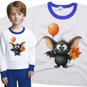 Piżamy dla dziewczynek - Piżama dziecięca Słodki Nietoperz Z Balonikiem I Liśćmi Jesień 86/92 - VoloDonum - miniaturka - grafika 1