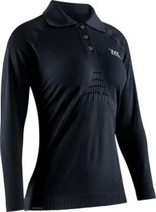 X-Bionic Damska koszulka polo Invent 4.0 z długim rękawem, czarny/antracytowy, XS, Czarny/antracytowy, XS - Koszulki i topy damskie - miniaturka - grafika 1