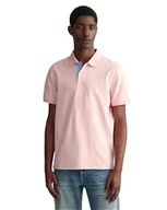 Koszulki męskie - GANT Męska koszulka polo REG Contrast Pique SS Rugger, Faded PINK, standardowa, Faded Pink, M - miniaturka - grafika 1