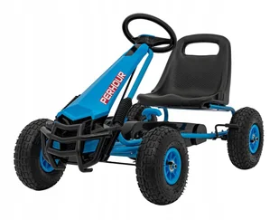 Gokart Na Pedały Gumowe Pompowane Koła Wolny Bieg Niebieski - Jeździki dla dzieci - miniaturka - grafika 1