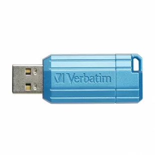 Verbatim USB flash disk, USB 2.0, 128GB, Store,N,Go PinStripe, niebieski, 49461, do archiwizacji danych - Pendrive - miniaturka - grafika 1