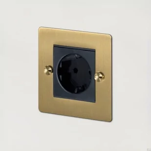 Gniazdo pojedyncze 1G Euro Socket - Mosiężne [C-Mg800] - Gniazdka elektryczne - miniaturka - grafika 1
