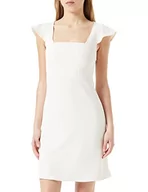 Sukienki - Pinko Damska sukienka ze streczu z krepą, N96_fumo White, 46 - miniaturka - grafika 1