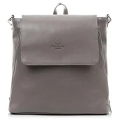 Plecaki - SZARY PLECAK DAMSKI 2W1 SKÓRA PAOLO PERUZZI Z-02-PP-GR - miniaturka - grafika 1