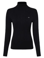 Swetry damskie - Gant Sweter damski Kobiety Bawełna niebieski jednolity, S - miniaturka - grafika 1